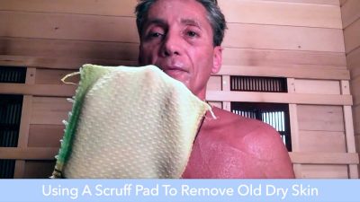 Using A Scruff Pad To Remove Old Dry Skin