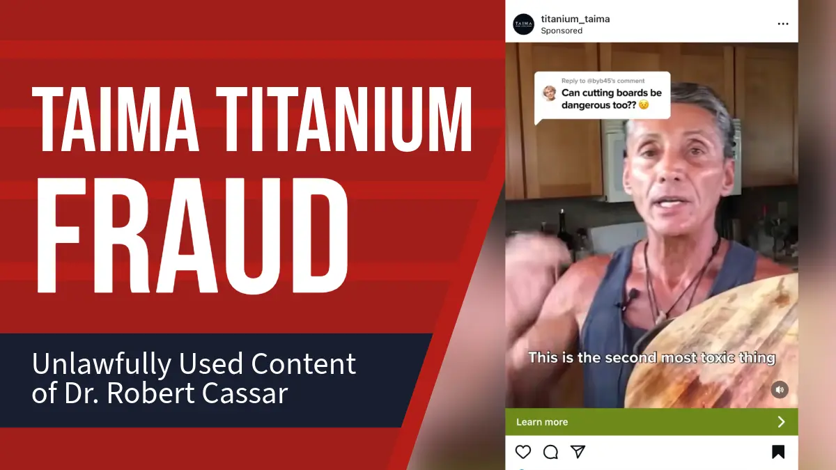 Taima Titanium Unlawfully Used Content of Dr. Robert Cassar